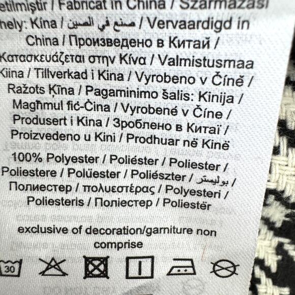 Vero Moda Womens Harper High Rise Skirt Size 2 Mini Straight Houndstooth Black - Picture 9 of 10